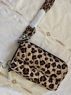 Vera Bradley All In One Crossbody Leopard Chic NWT